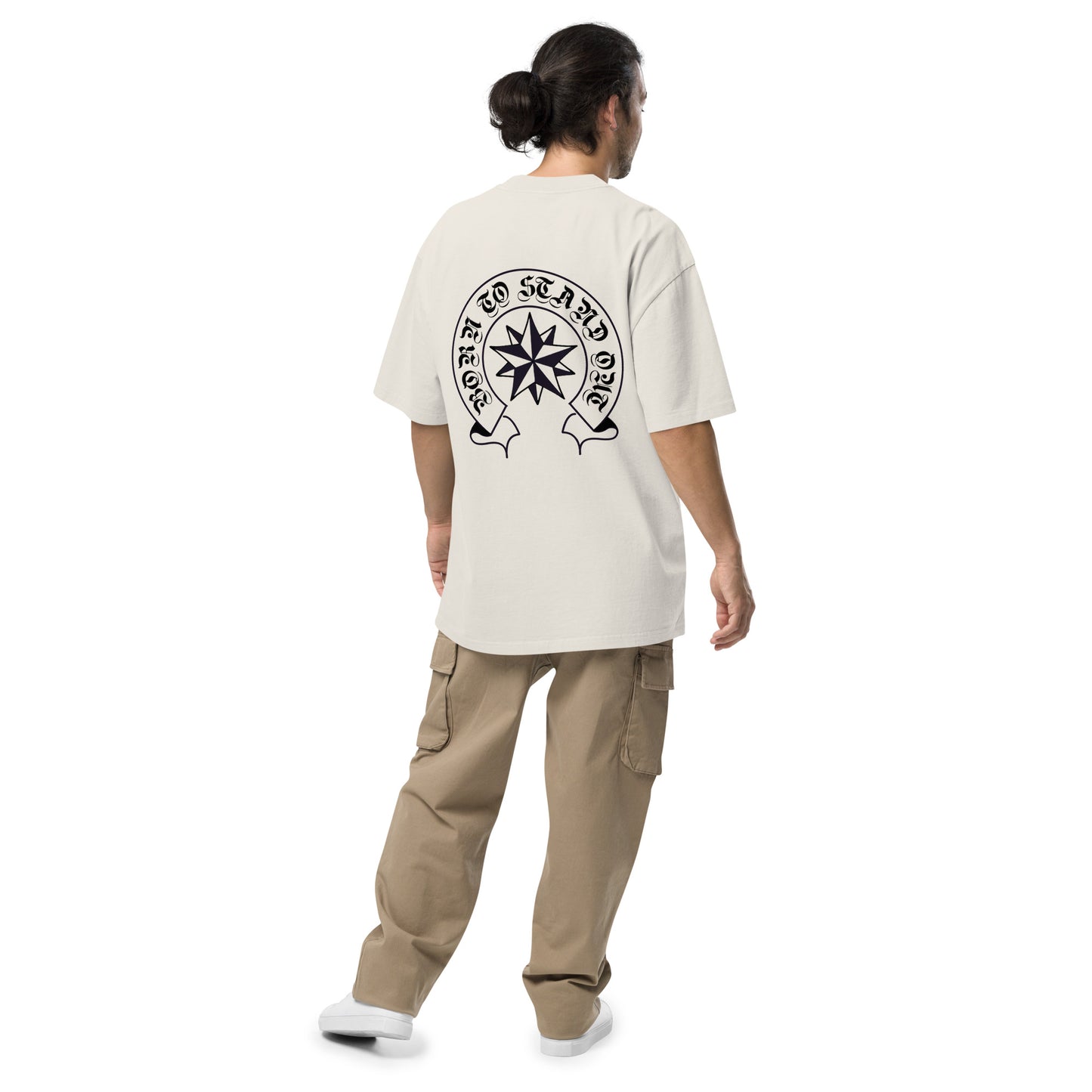 Born To Stand Out Oversized faded t-shirt