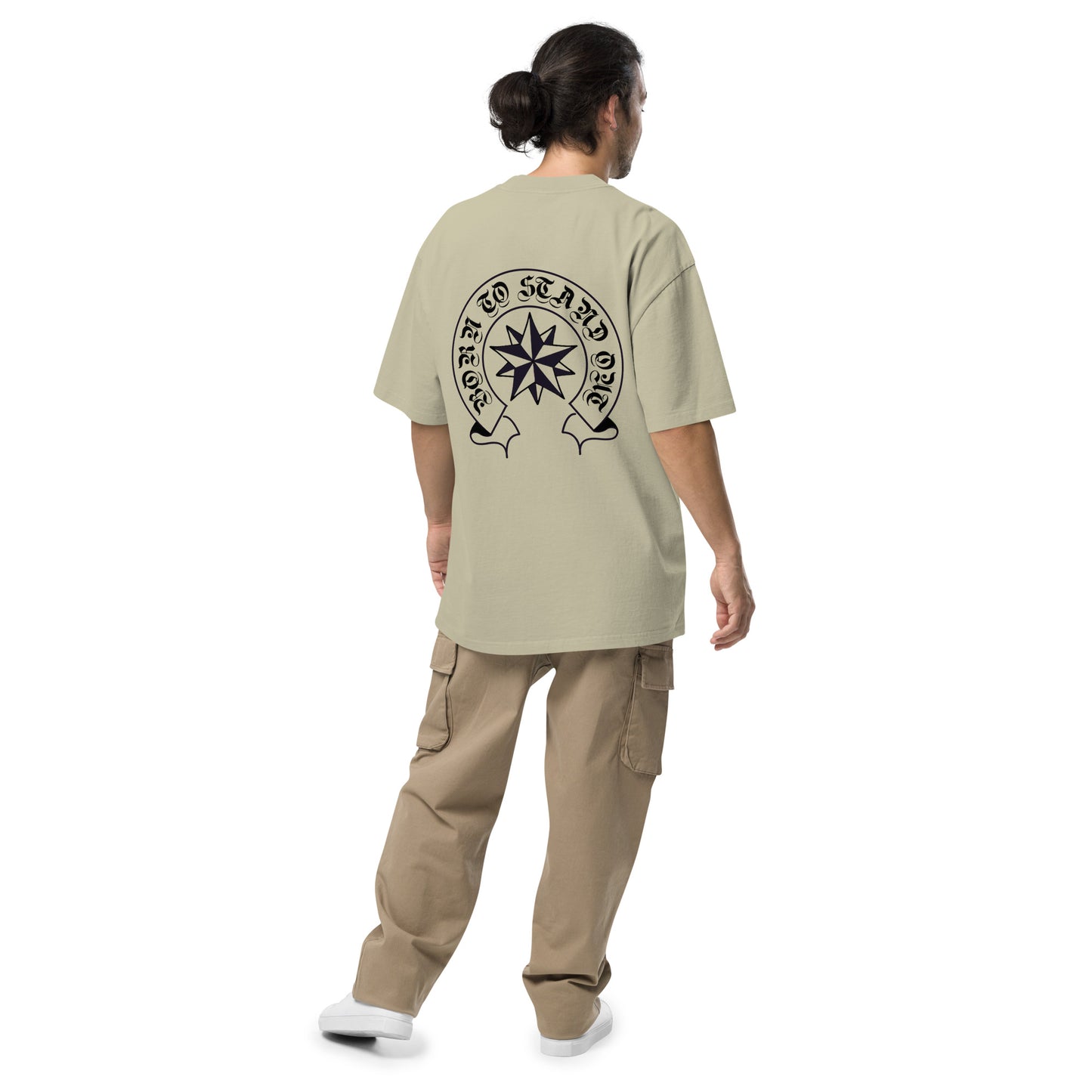 Born To Stand Out Oversized faded t-shirt